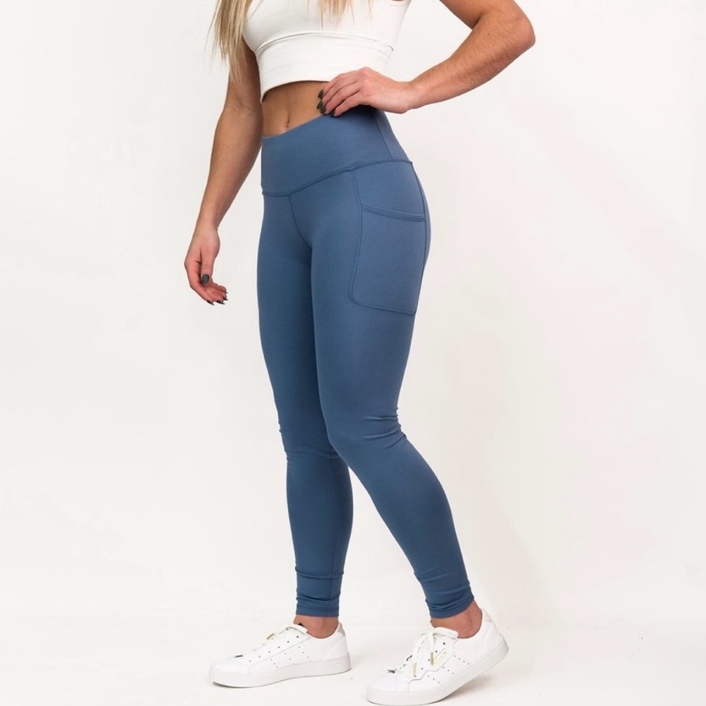 Troop Sustainable Leggings in Steel Blue Sz S - Picture 2 of 8